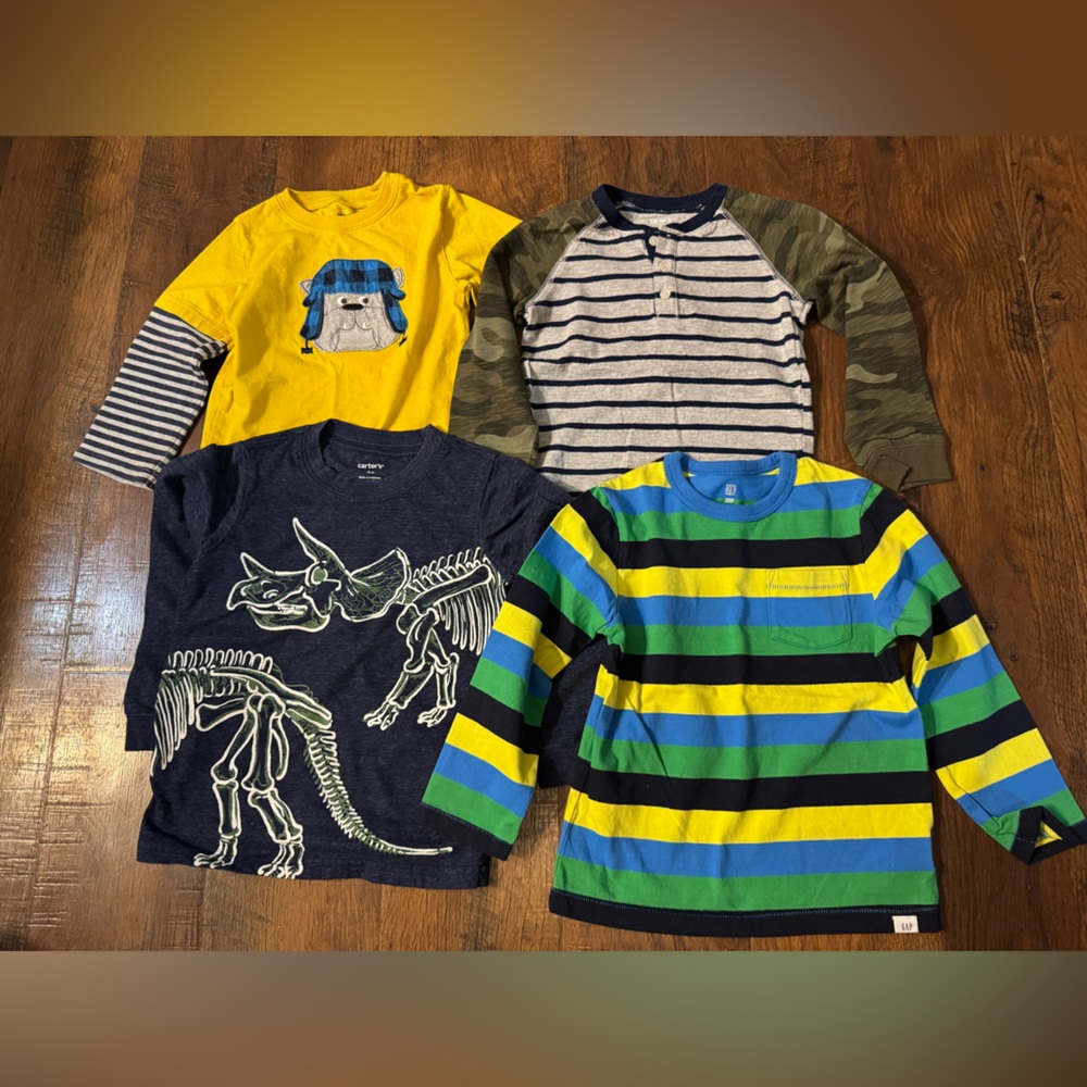 Carter's Navy and Yellow Kids Shirt Set